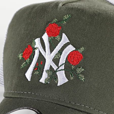 New Era - Cappello trucker 9Forty Flower New York Yankees Verde Khaki