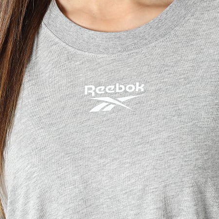 Reebok - Vestito a maglietta da donna HT6213 - Grigio erica
