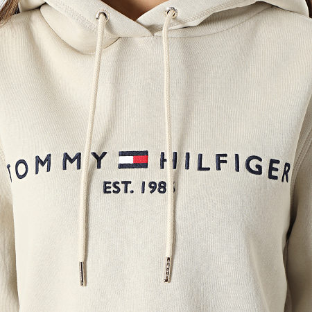 Tommy Hilfiger - Sudadera con capucha Mujer Regular 6410 Beige