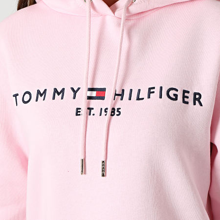 Tommy Hilfiger - Sudadera con capucha Mujer Regular 6410 Rosa claro