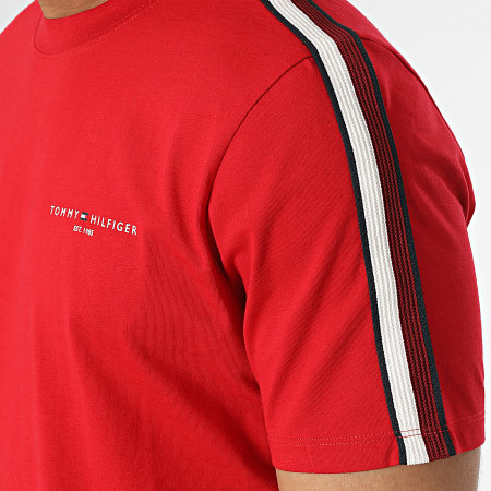 Tommy Hilfiger - Camiseta a rayas Global Stripe Prep 0050 Roja