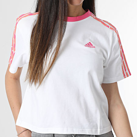 Adidas Sportswear - Maglietta donna 3 strisce IC9882 Bianco