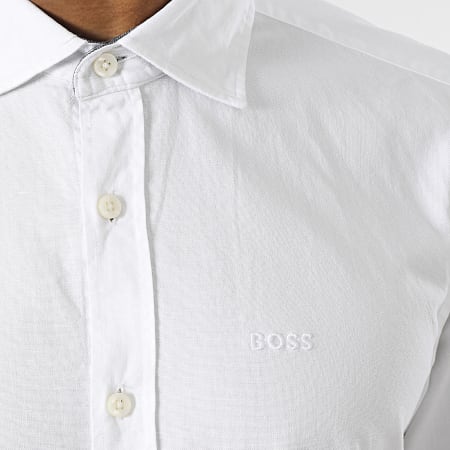 BOSS - Camicia Leo a maniche lunghe 50488017 Bianco