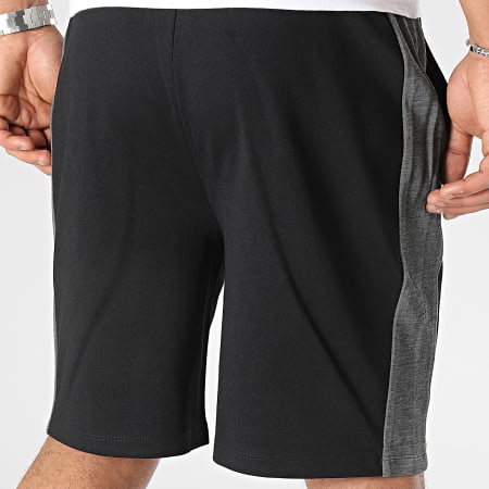 BOSS - Pantalones cortos de jogging con rayas 50491285 Negro