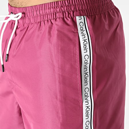 Calvin Klein - Pantalones cortos de baño medianos con cordón 0810 Morado