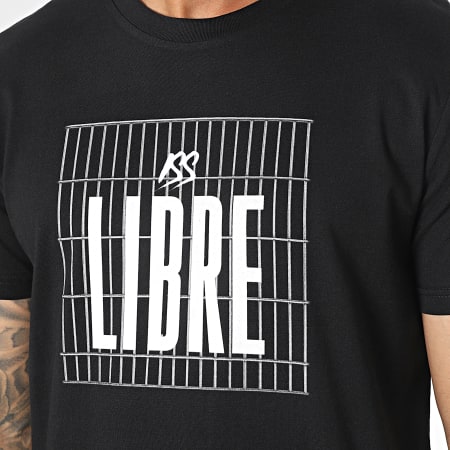 ISS - Tee Shirt Libre Noir Blanc