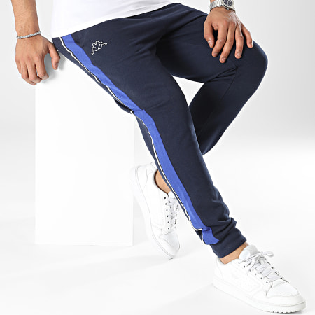 Kappa - Alexandrie 331C55W Pantaloni da jogging a fascia con logo blu navy