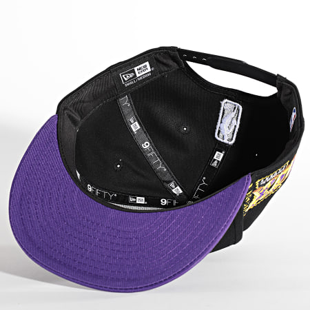 New Era - Casquette Snapback 59Fifty Team Patch Los Angeles Lakers Noir Violet