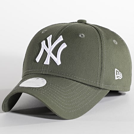 New Era - Gorra de mujer 9Forty League Essential New York Yankees verde caqui