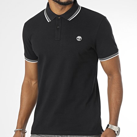 Timberland Polo A Manches Courtes Millers River A26MS Noir Ryses