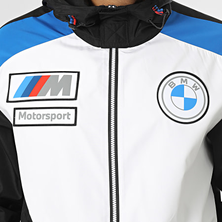 Puma - BMW Motorsport Chaqueta con capucha y cremallera 539651 Blanco Negro
