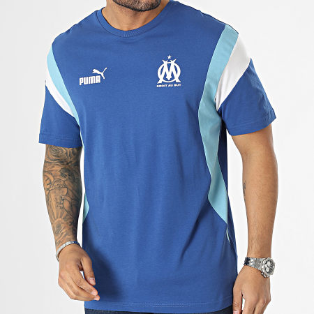 Puma - Tee Shirt OM Football Archive 769601 Bleu Roi