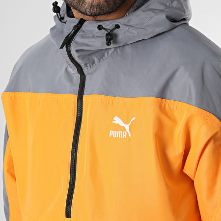 Puma - Giacca con cappuccio Outdoor 538364 Arancione Grigio