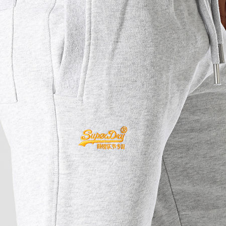 Superdry - Pantalón corto de jogging Vintage Logo Embroidery M7110395A Gris jaspeado