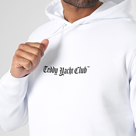 Teddy Yacht Club - Felpa con cappuccio Art3D Series Bianco