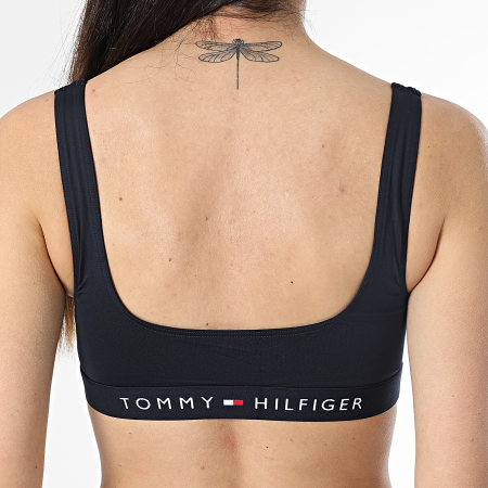 Tommy Hilfiger - Top de bikini para mujer 4108 Azul marino