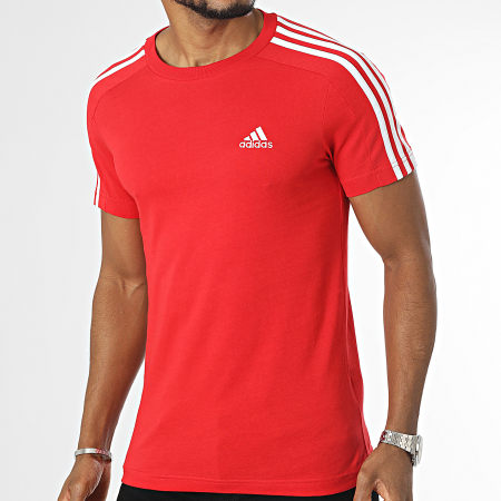 Adidas Sportswear - Tee Shirt A Bandes 3 Stripes IC9339 Rouge