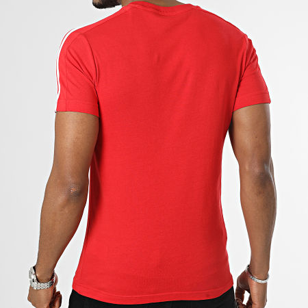 Adidas Sportswear - Maglietta a 3 strisce IC9339 Rosso