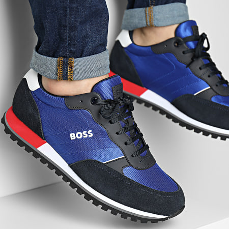 BOSS Zapatillas de piel estilo running azul - Tienda Esdemarca calzado,  moda y complementos - zapatos de marca y zapatillas de marca