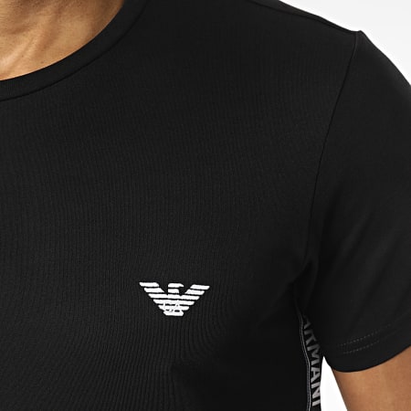 Emporio Armani - Camiseta a rayas 211845-3R475 Negro