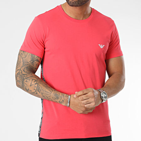 Emporio Armani - Camiseta a rayas 211845-3R475 Rosa