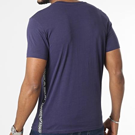 Emporio Armani - Camiseta a rayas 211845-3R475 Azul marino