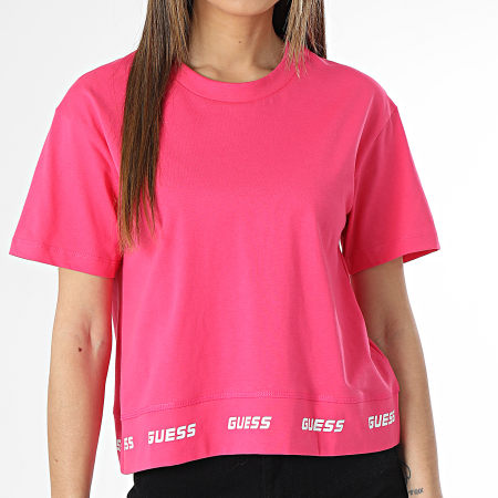 Guess - Camiseta mujer V3GI04-I3Z14 Rosa fucsia