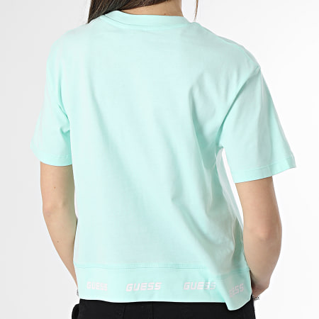 Guess - Camiseta de mujer V3GI04-I3Z14 Turquesa claro