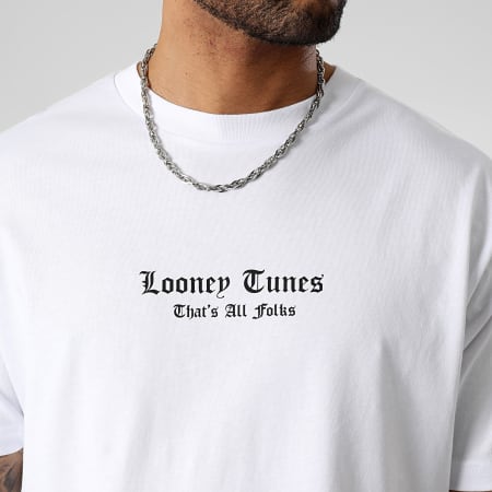 Looney Tunes - Tee Shirt Oversize Large Taz Graff Blanc