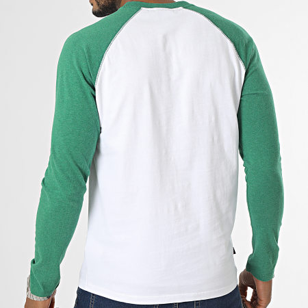 Superdry - Maglietta Raglan a maniche lunghe M6010549A Bianco Verde