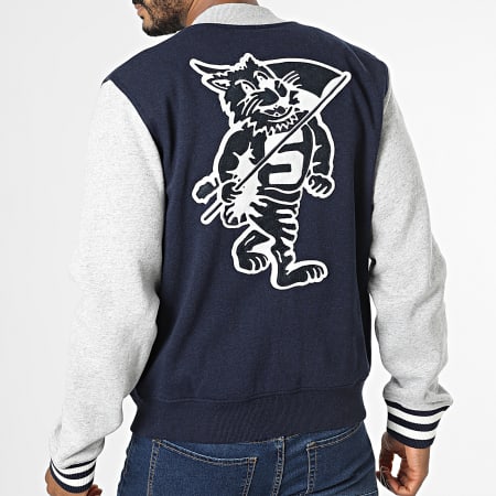 Superdry - Giacca Teddy Vintage Collegiate M2012912A Navy Heather Grey