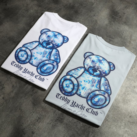 Teddy Yacht Club - Camiseta oversize Maison De Couture Azul Zafiro Blanco