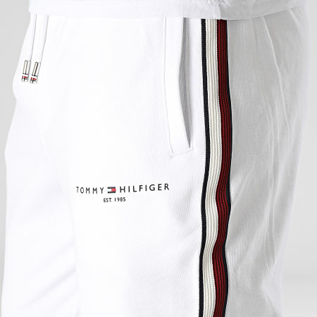 Tommy Hilfiger - Pantaloni da jogging Global Stripe Tape 0030 Bianco