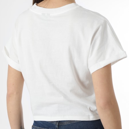 Vero Moda - Tee Shirt Crop Femme Anna Glenn Blanc