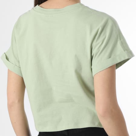 Vero Moda - Tee Shirt Crop Femme Anna Glenn Vert Clair