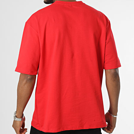 Aarhon - Maglietta oversize di grandi dimensioni con tasca sul petto, rosso
