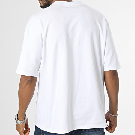 Aarhon - Tee Shirt Oversize Large A Poche Poitrine Blanc