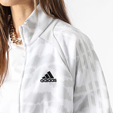 Adidas Sportswear - Giacca con zip da donna Tiro IC6653 Bianco
