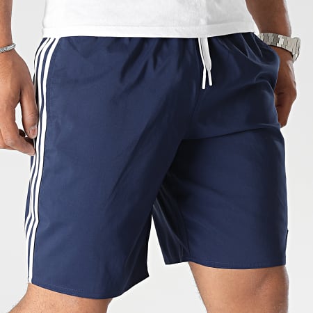 Adidas Sportswear - HT4359 Pantaloncini da bagno a 3 strisce blu navy