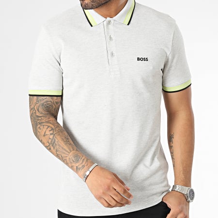 BOSS - Polo Manches Courtes Paddy 50468983 Gris Chiné