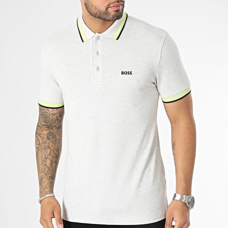 BOSS - Polo Manches Courtes Paddy 50468983 Gris Chiné