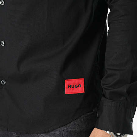 HUGO - Ermo Camisa Manga Larga 50490733 Negro