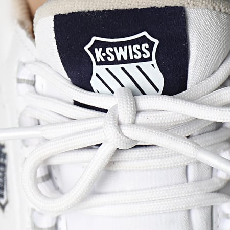 K-Swiss - Cannon Shield Pelle 07937 Bianco Peacoat Samba Sneakers