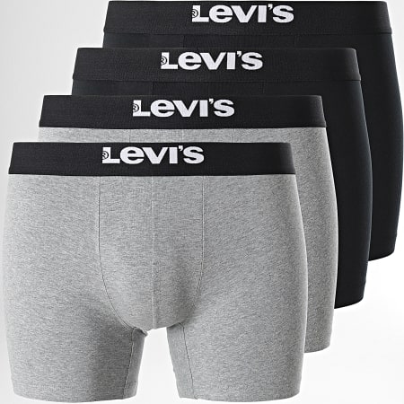 Levi's - Lot De 4 Boxers 701224216 Noir Gris Chiné