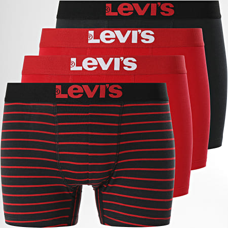 Levi's - Lot De 4 Boxers 1000003048 Noir Rouge