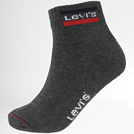 Levi's - Confezione da 6 paia di calzini 701220482 Grigio antracite nero
