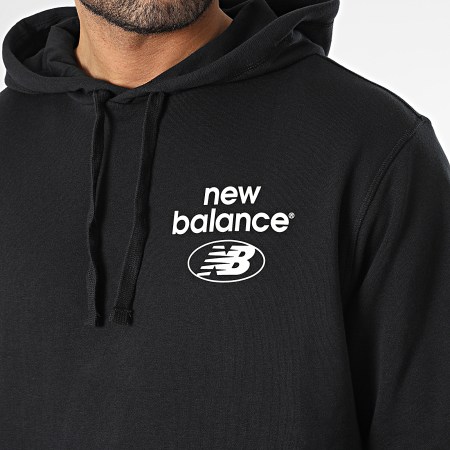 New Balance - MT31514 Felpa con cappuccio nera