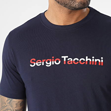 Sergio Tacchini - Tee Shirt Tobin 40109 Bleu Marine