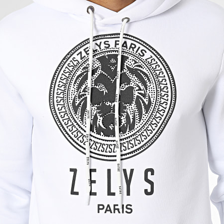 Zelys Paris - Felpa con cappuccio Perez Bianco