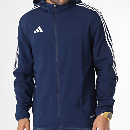 Adidas Sportswear - Veste Zippé Capuche A Bandes Tiro 23 Bleu Marine